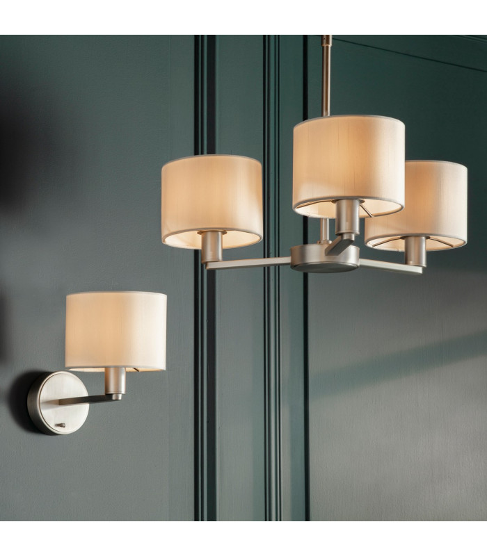 Daley 1 Light Indoor Wall Light Matt Nickel Plate-3