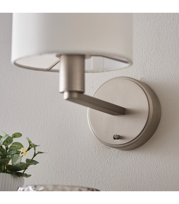 Daley 1 Light Indoor Wall Light Matt Nickel Plate-4