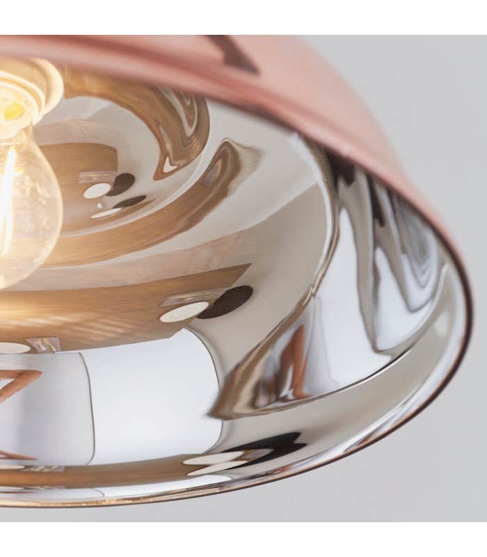 Jackman 1 Light Dome Ceiling Pendant Copper Plated Glass-4