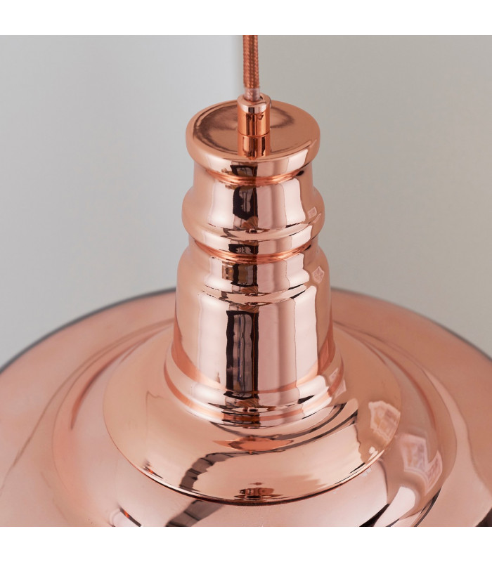 Jackman 1 Light Dome Ceiling Pendant Copper Plated Glass-6