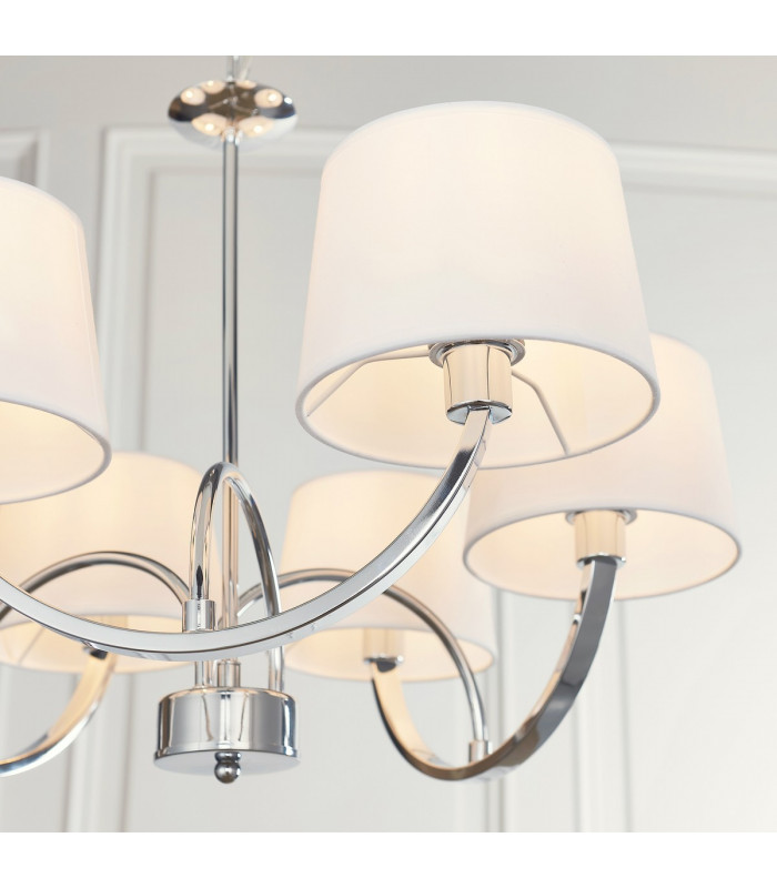 Macy 6 Light Multi Arm Ceiling Pendant Chrome-2