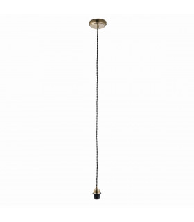 Cable Set Ceiling Pendant Light Antique Brass