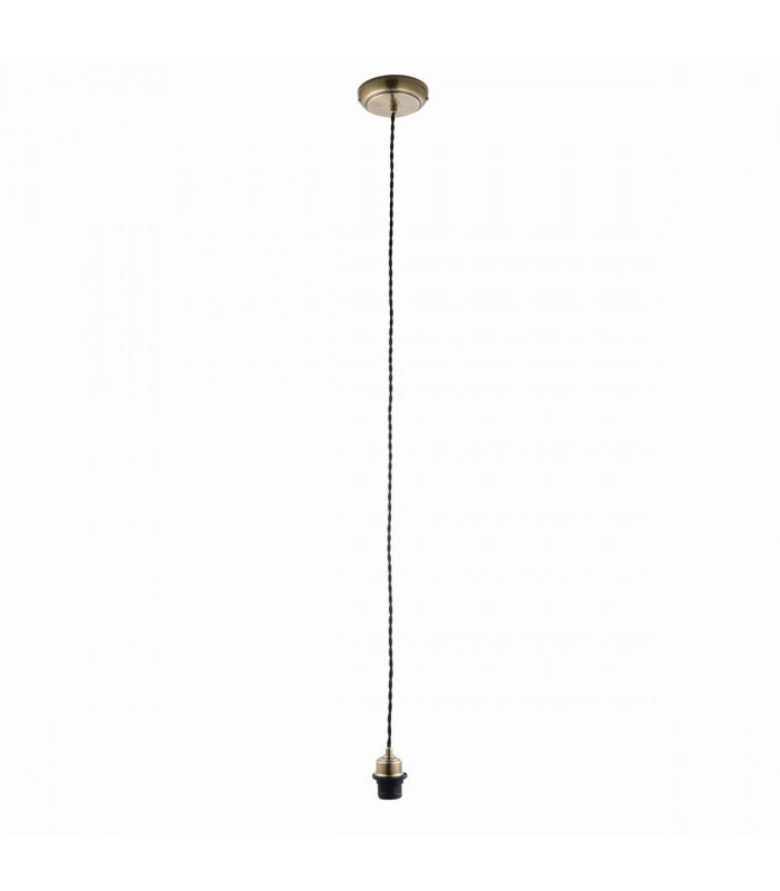 Cable Set Ceiling Pendant Light Antique Brass