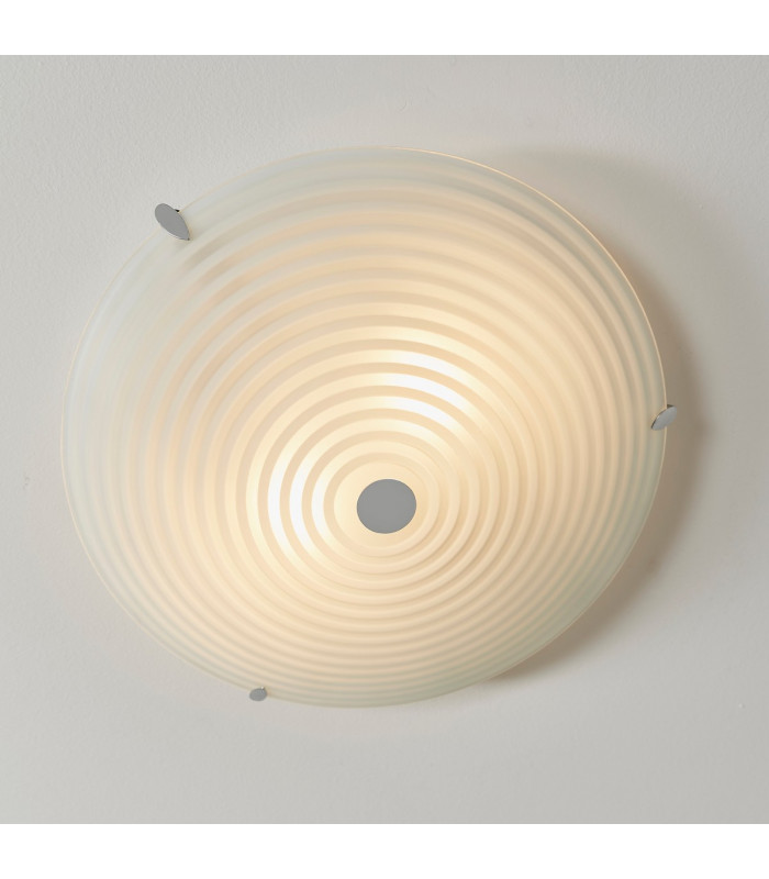 Roundel 2 Light Flush Ceiling Light Frosted White-3