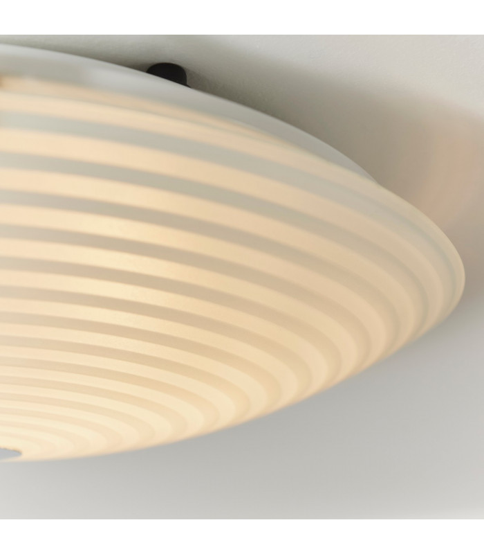 Roundel 2 Light Flush Ceiling Light Frosted White-4