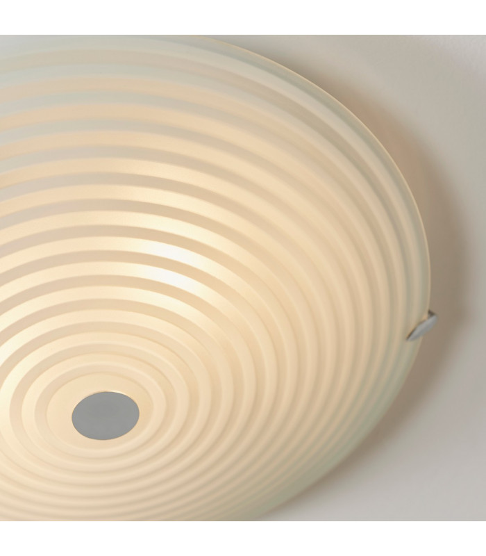 Roundel 2 Light Flush Ceiling Light Frosted White-5