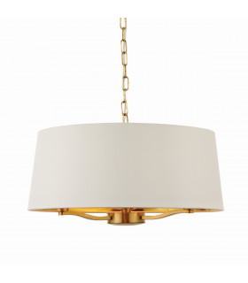 Harvey 3 Light Ceiling Pendant Satin Brushed Gold
