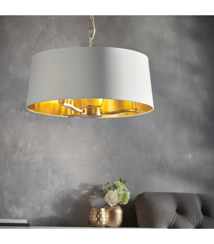 Harvey 3 Light Ceiling Pendant Satin Brushed Gold-2