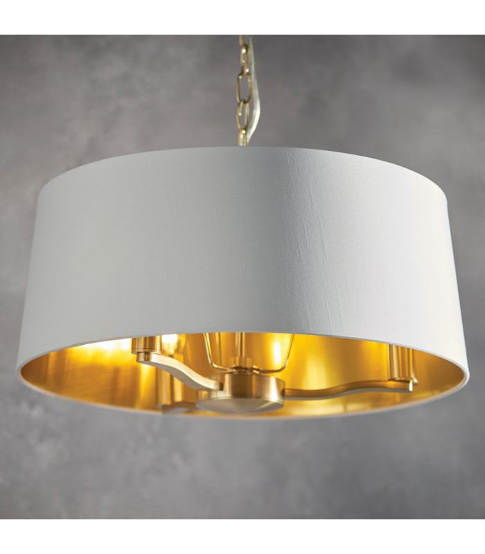 Harvey 3 Light Ceiling Pendant Satin Brushed Gold-3