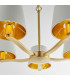 Harvey 5 Light Multi Arm Ceiling Pendant Satin Brushed Gold-4