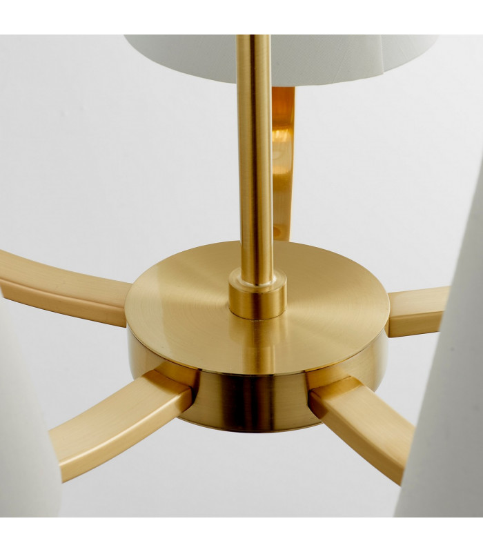 Harvey 5 Light Multi Arm Ceiling Pendant Satin Brushed Gold-5