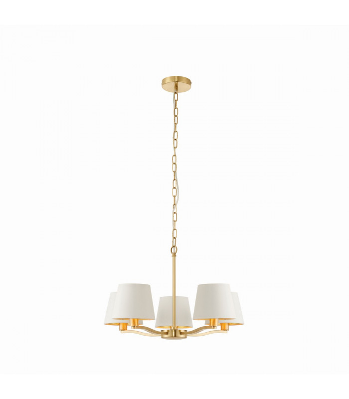 Harvey 5 Light Multi Arm Ceiling Pendant Satin Brushed Gold-6