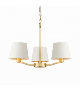 Harvey 3 Light Multi Arm Ceiling Pendant Satin Brushed Gold