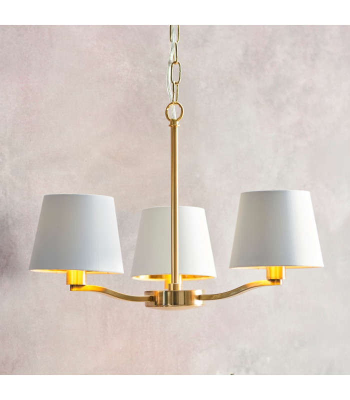Harvey 3 Light Multi Arm Ceiling Pendant Satin Brushed Gold-1
