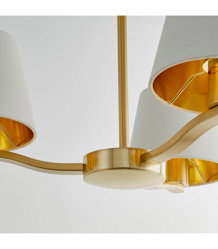 Harvey 3 Light Multi Arm Ceiling Pendant Satin Brushed Gold-3