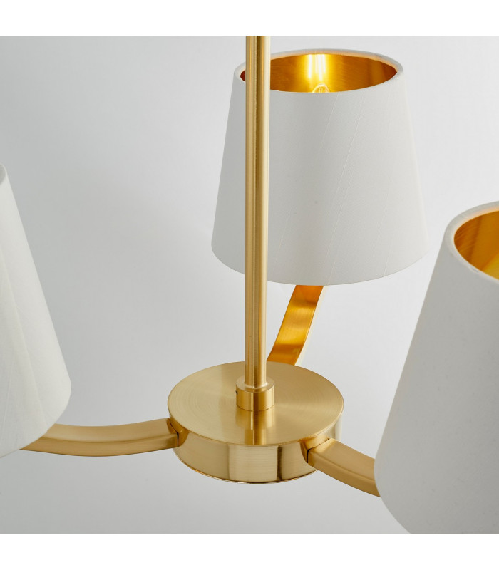 Harvey 3 Light Multi Arm Ceiling Pendant Satin Brushed Gold-5