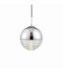 Paloma 1 Light Globe Ceiling Pendant Clear Ribbed Glass