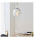 Paloma 1 Light Globe Ceiling Pendant Clear Ribbed Glass-1