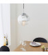 Paloma 1 Light Globe Ceiling Pendant Clear Ribbed Glass-2