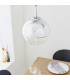 Paloma 1 Light Globe Ceiling Pendant Clear Ribbed Glass-3