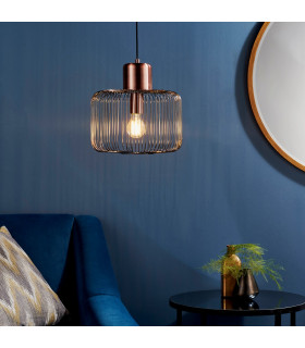 Nicola 1 Light Ceiling Wire Pendant Antique Copper-1