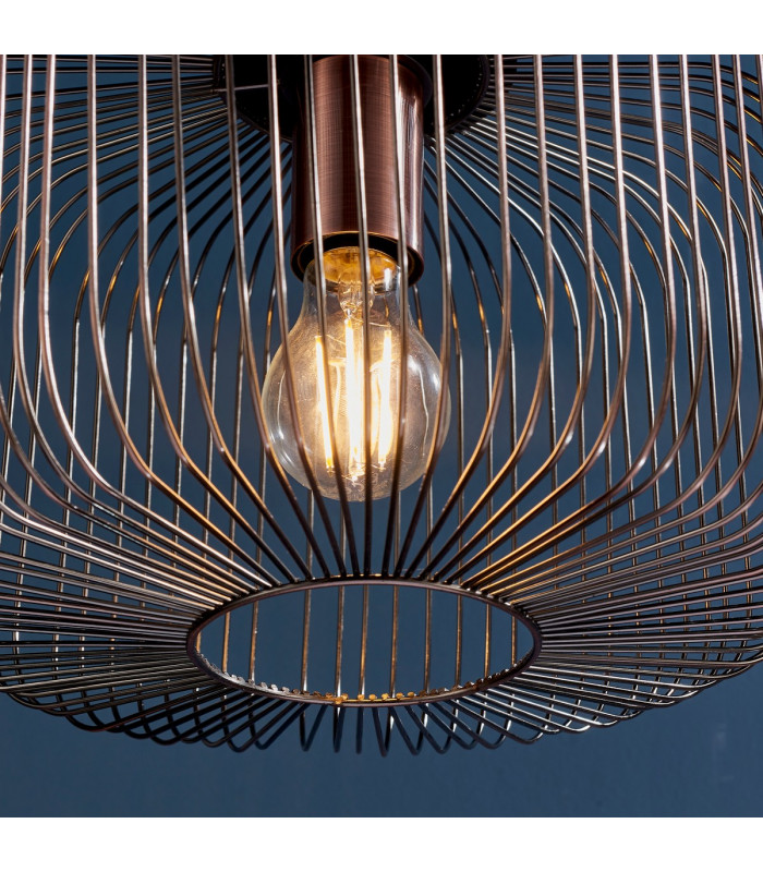 Nicola 1 Light Ceiling Wire Pendant Antique Copper-6