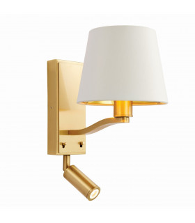 Harvey 1 Light Indoor Wall Light Satin Brushed Gold
