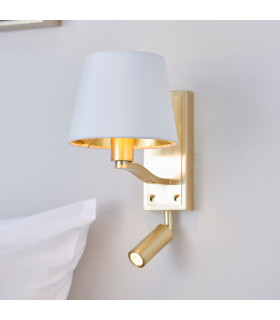Harvey 1 Light Indoor Wall Light Satin Brushed Gold-1