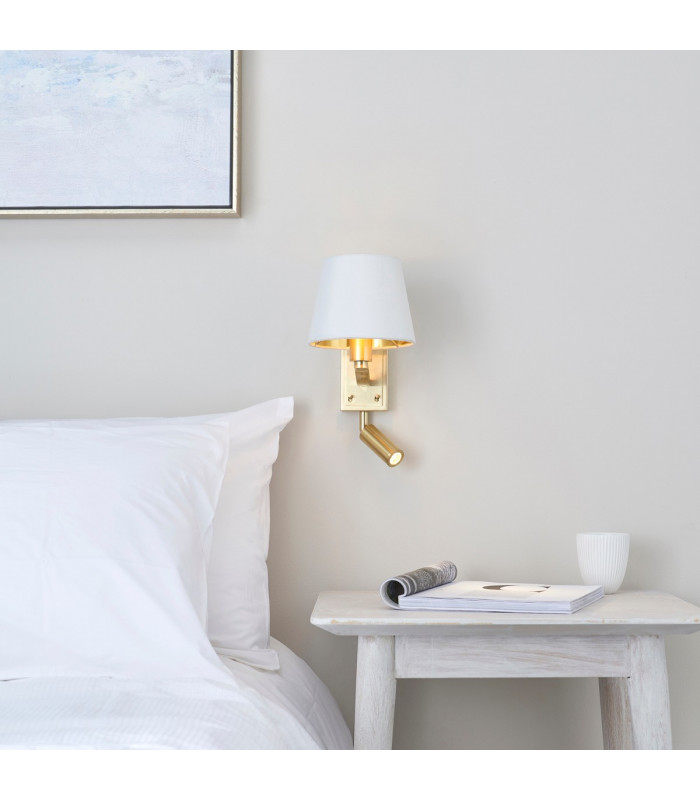 Harvey 1 Light Indoor Wall Light Satin Brushed Gold-2