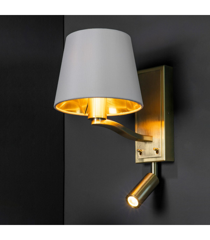 Harvey 1 Light Indoor Wall Light Satin Brushed Gold-4