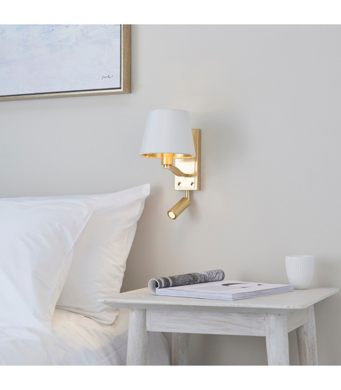 Harvey 1 Light Indoor Wall Light Satin Brushed Gold-5