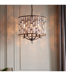 Belle 5 Light Ceiling Pendant Dark Bronze-1
