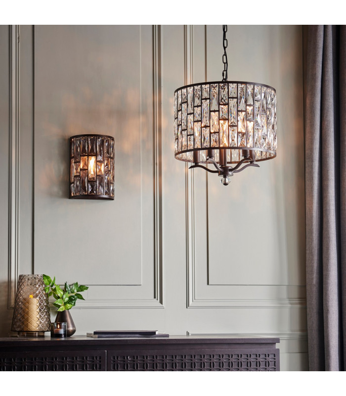 Belle 5 Light Ceiling Pendant Dark Bronze-4
