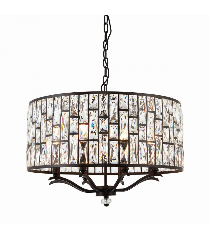Belle 8 Light Ceiling Pendant Dark Bronze