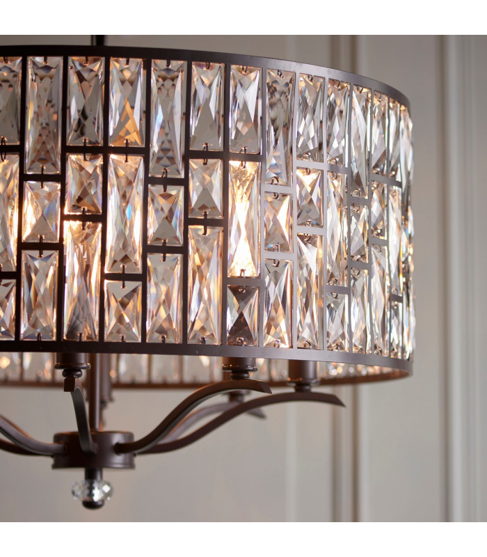 Belle 8 Light Ceiling Pendant Dark Bronze-2