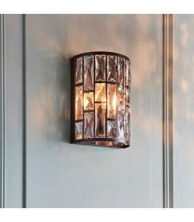 Belle 1 Light Indoor Wall Light Dark Bronze-1