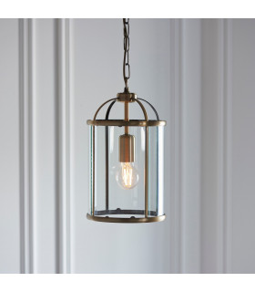 Lambeth 1 Light Ceiling Pendant Antique Brass-1