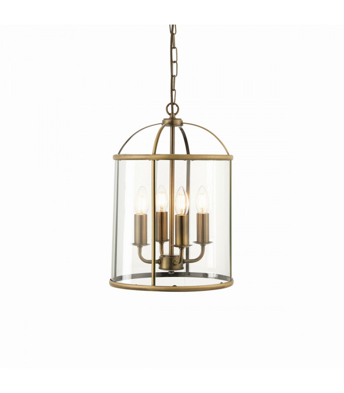 Lambeth 4 Light Ceiling Pendant Antique Brass
