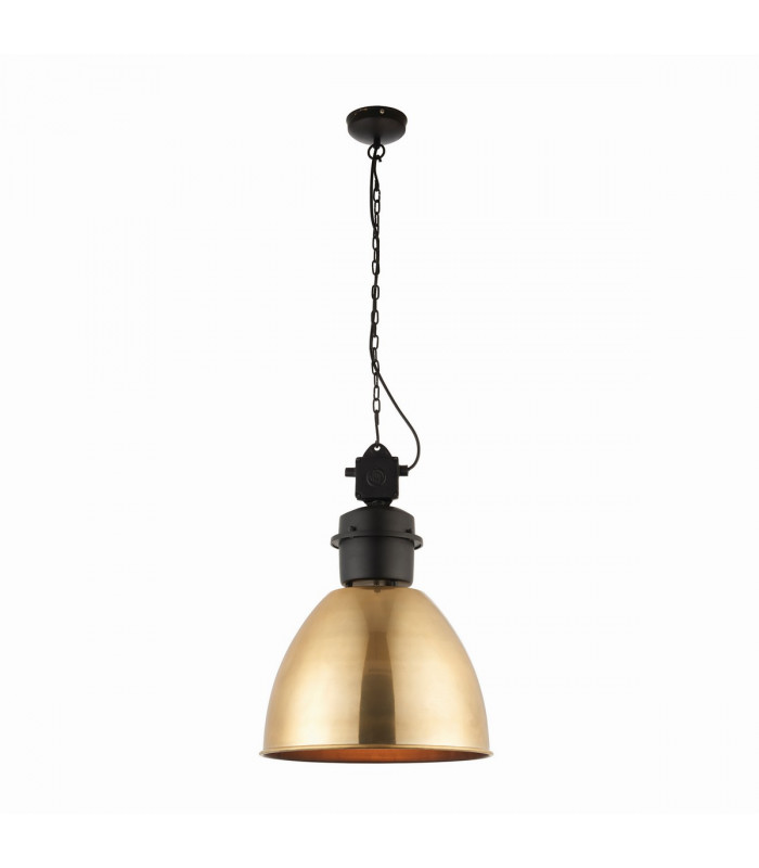 Ford 1 Light Dome Ceiling Pendant Antique Brass-3