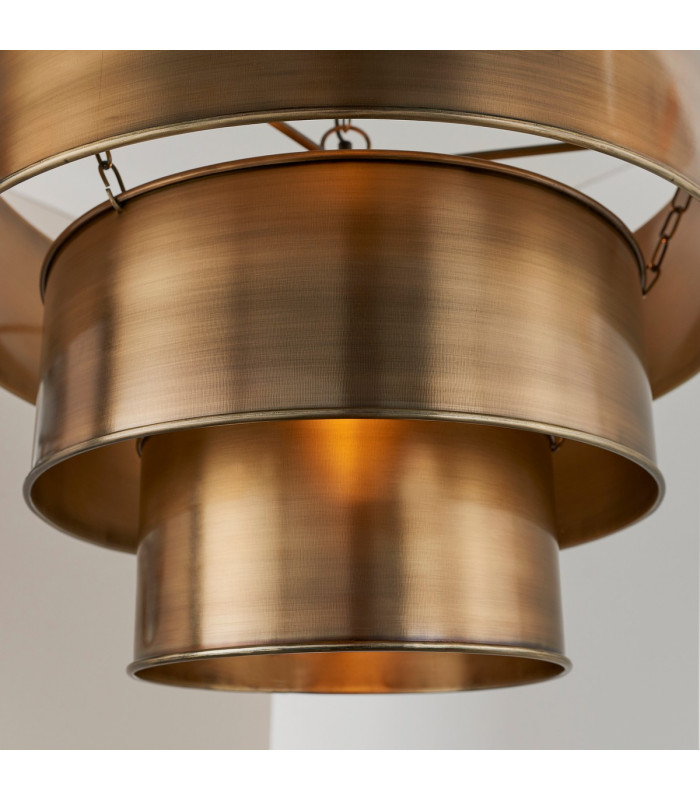 Morad 1 Light Cylindrical Ceiling Pendant Antique Brass-3