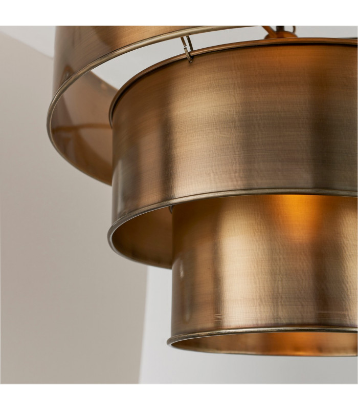 Morad 1 Light Cylindrical Ceiling Pendant Antique Brass-4