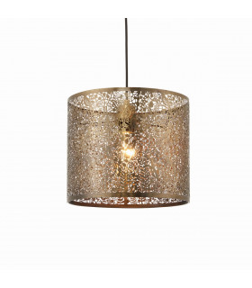 Secret Garden Floral Leaves Cylindrical Ceiling Pendant Light Antique Brass