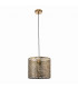 Secret Garden Floral Leaves Cylindrical Ceiling Pendant Light Antique Brass, E27
