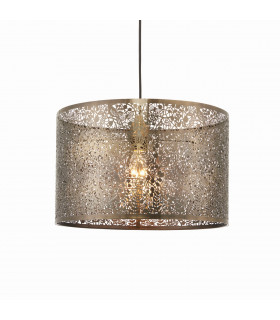 Secret Garden Floral Leaves Cylindrical Ceiling Pendant Light Antique Brass