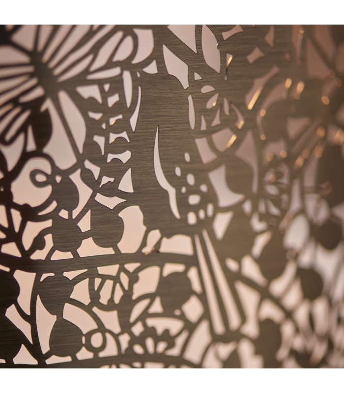 Secret Garden Floral Leaves Cylindrical Ceiling Pendant Light Antique Brass-6