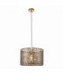Secret Garden Floral Leaves Cylindrical Ceiling Pendant Light Antique Brass, E27