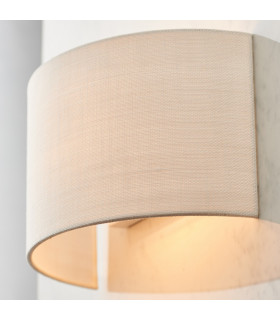 Obi 1 Light Up & Down Wall Light Vintage White Linen-1