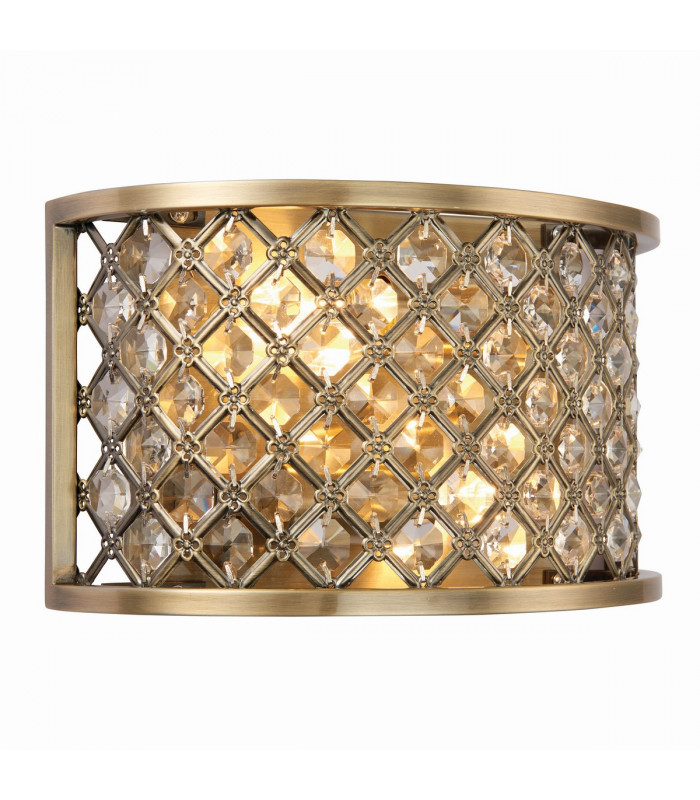 Hudson 2 Light Indoor Wall Light Antique Brass