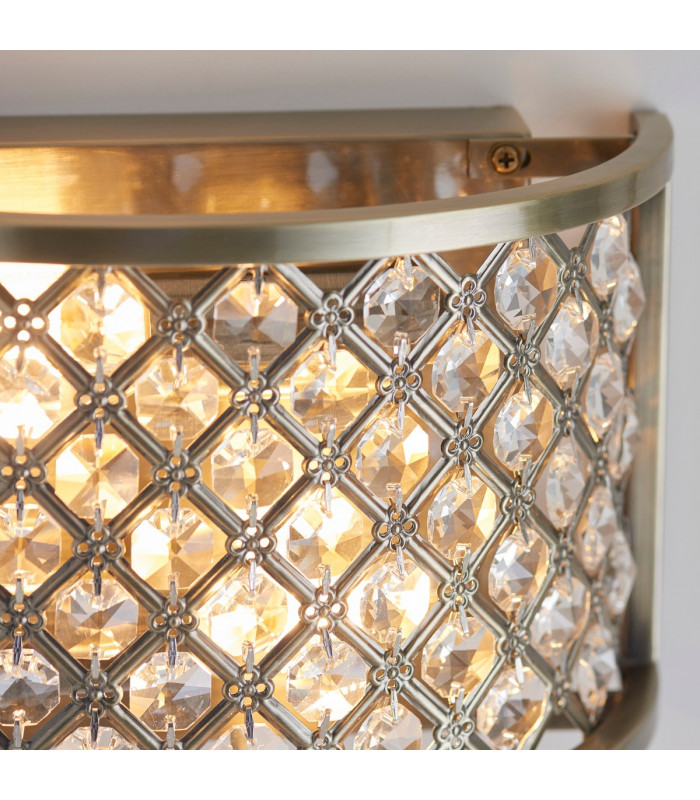 Hudson 2 Light Indoor Wall Light Antique Brass-4