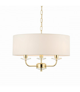 Nixon 3 Light Multi Arm Ceiling Pendant Brass
